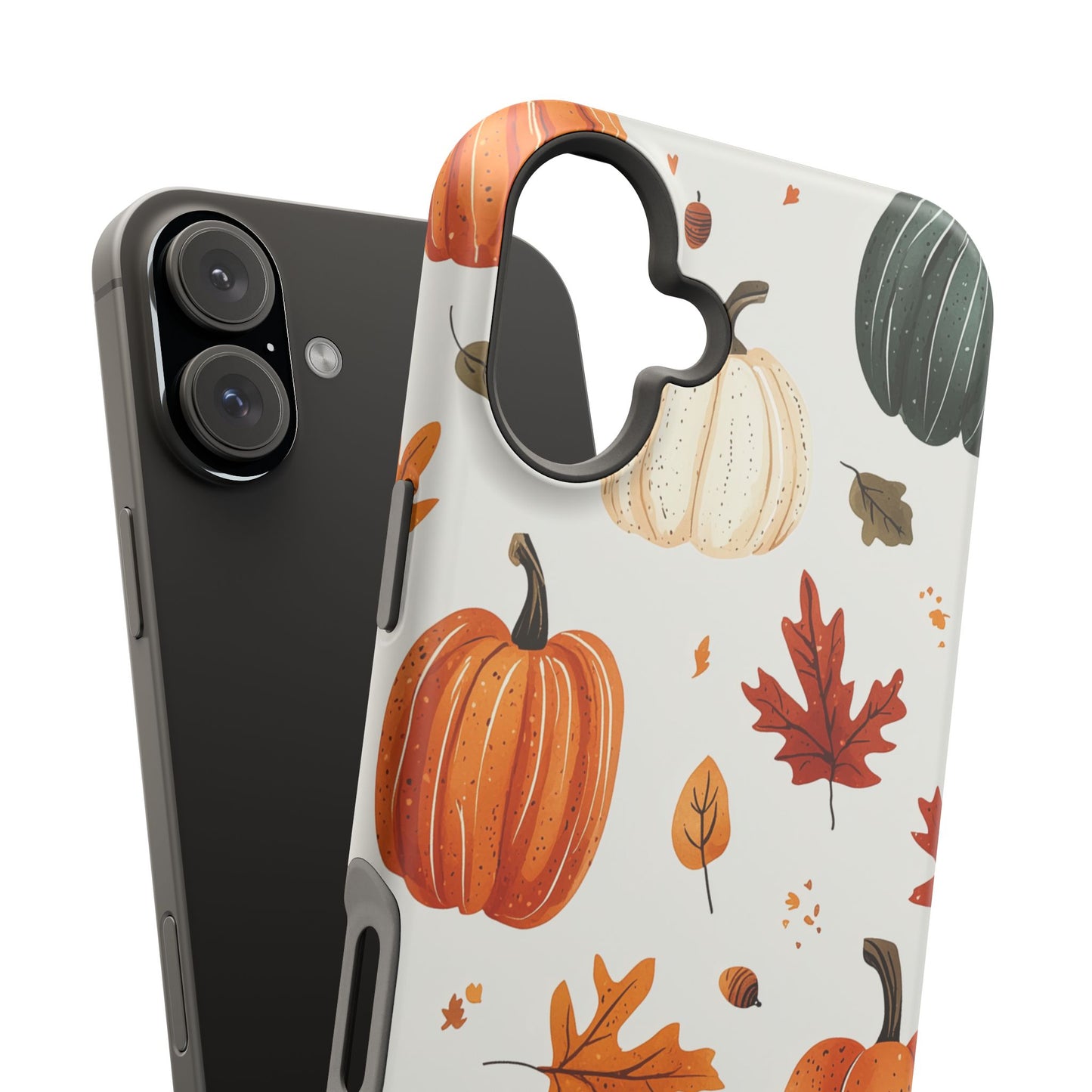 Autumn Pumpkin MagSafe iPhone Case – Fall Leaves and Harvest Design