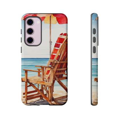 Beach Bliss Samsung Galaxy Case – Relaxing Seaside Chair and Umbrella Design