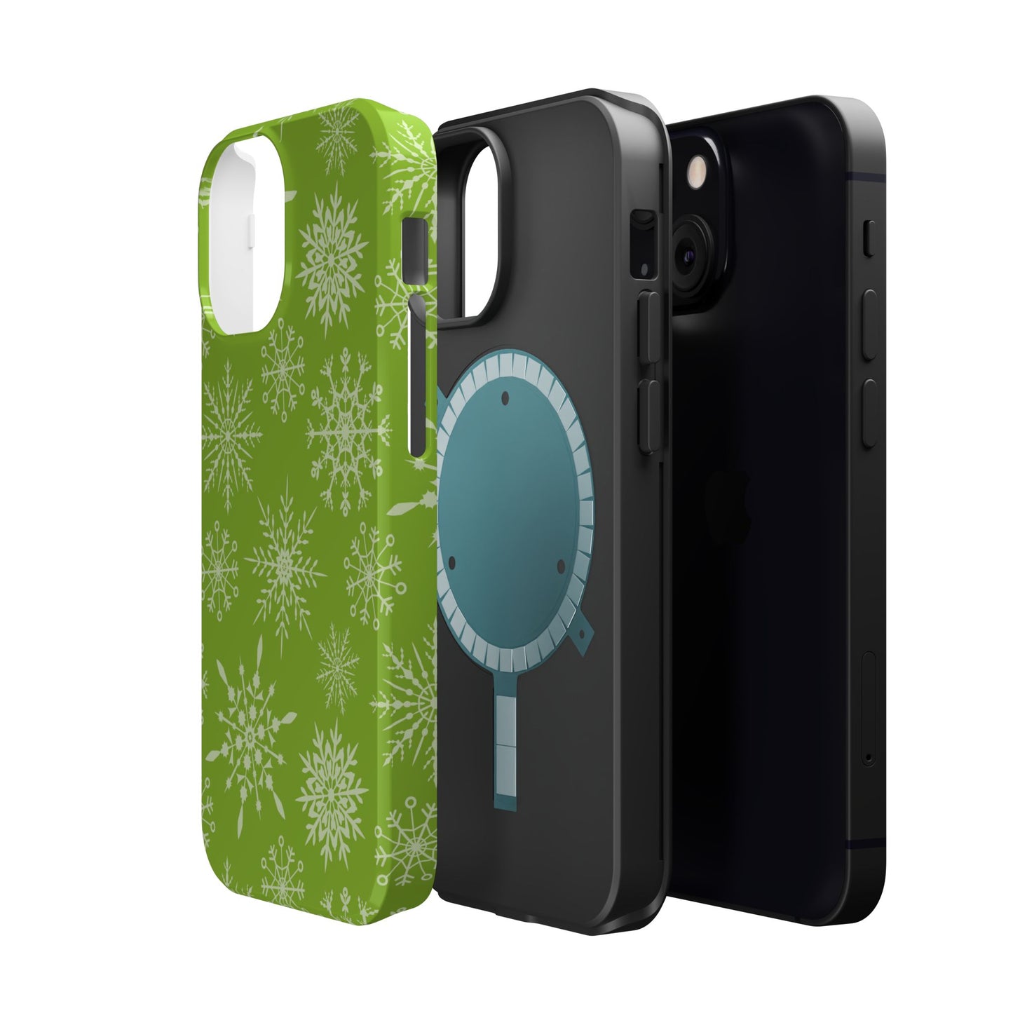 Green Snowflake Pattern – MagSafe iPhone Series Case