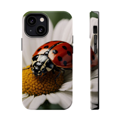 MagSafe iPhone Case: Ladybug on White Daisy