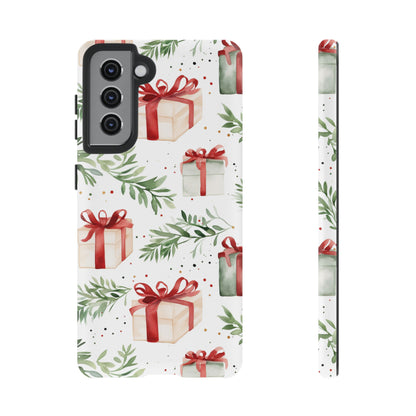 Watercolor Holiday Gifts & Greenery - Samsung Galaxy Series Case