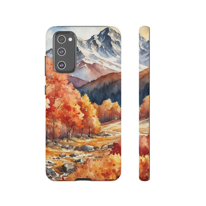 Watercolor Autumn Forest and Mountains - Samsung Galaxy Case