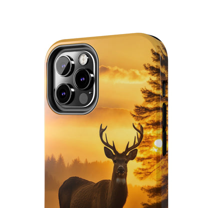 Sunset Majesty: Regal Stag – iPhone Case