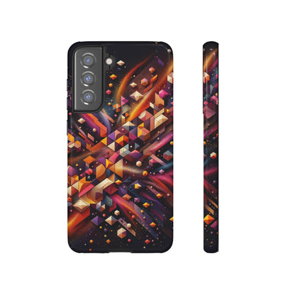 Vibrant Geometric Case | Futuristic Cosmic Art