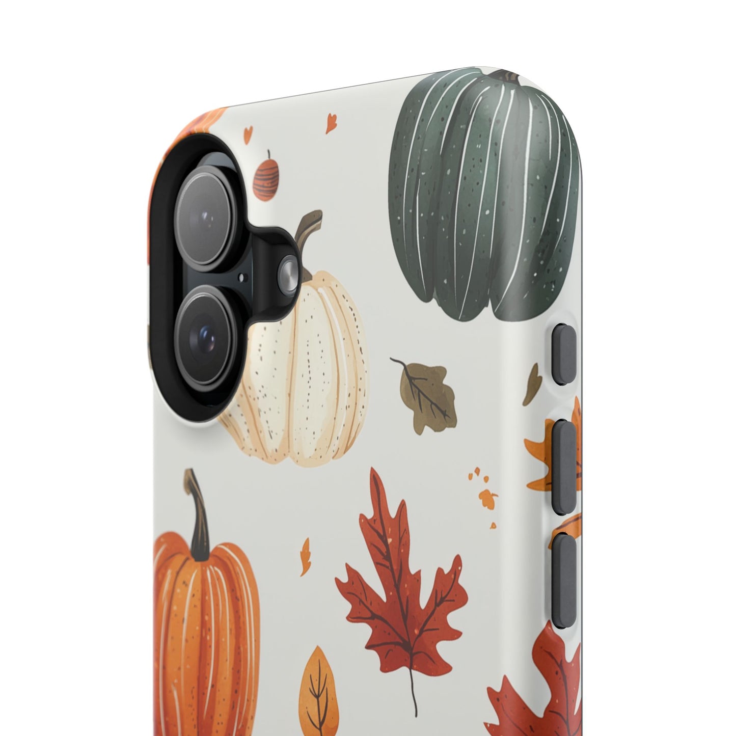 Autumn Pumpkin MagSafe iPhone Case – Fall Leaves and Harvest Design