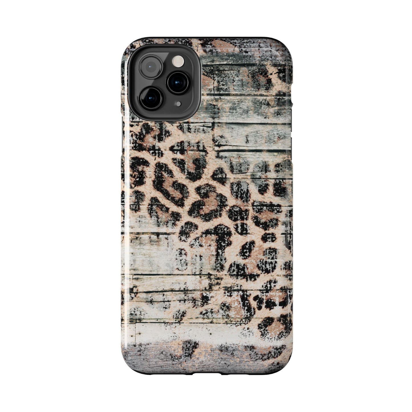 Rustic Leopard Wood Print - iPhone Series Case