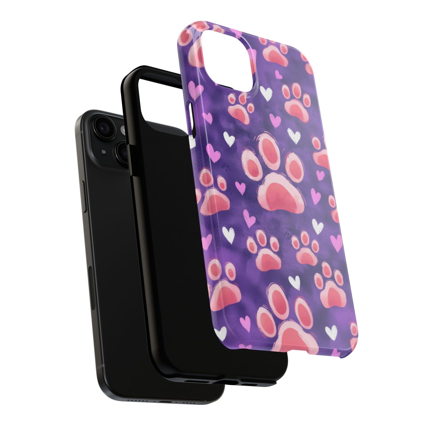 Bold Paw Print iPhone Case - Vibrant Pet-Themed Protective Cover