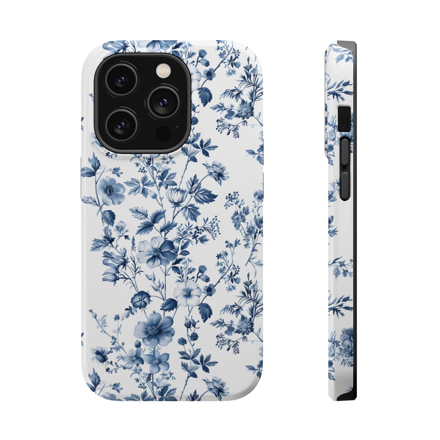 Enchanted Garden Blue Toile iPhone Case