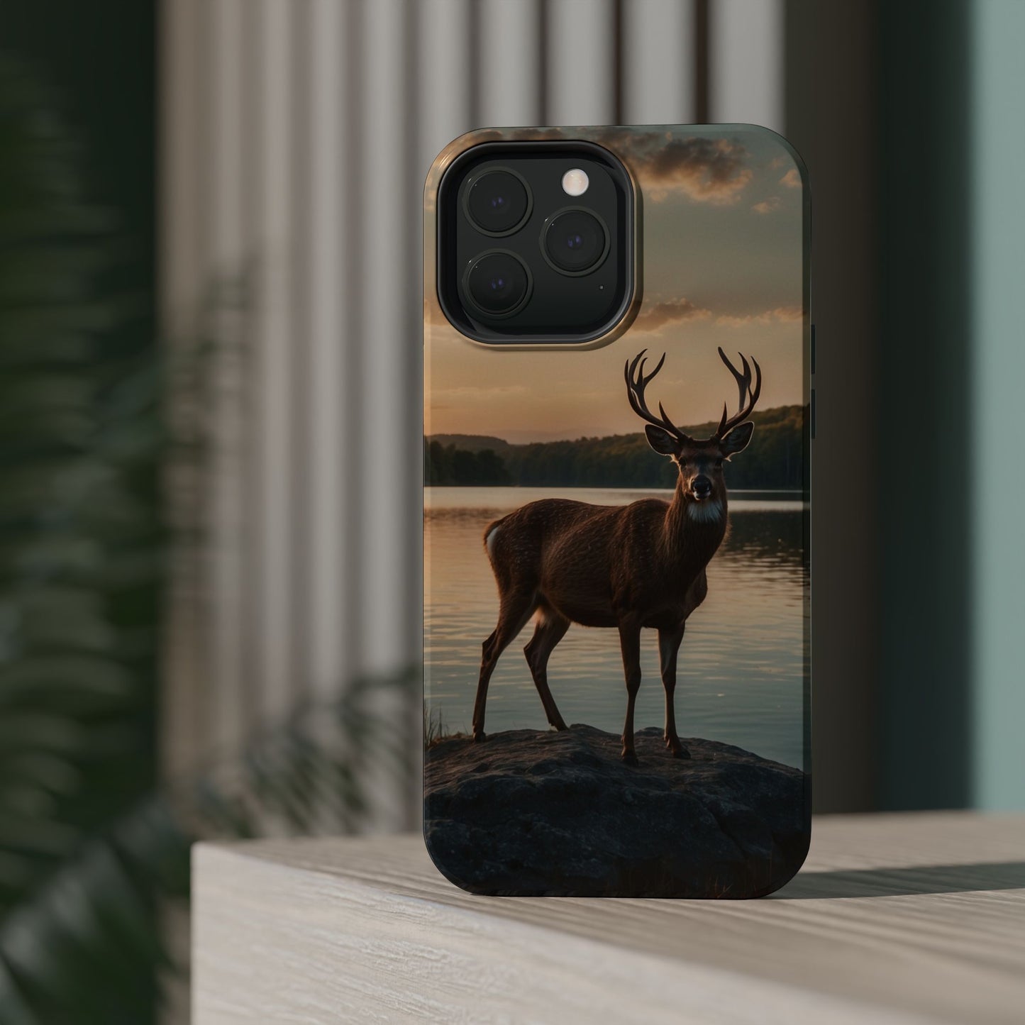 Majestic Stag at Sunset – MagSafe iPhone Case