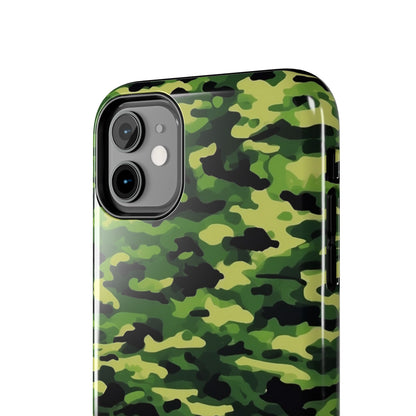 Green Woodland Camouflage – iPhone Case, Sleek and Durable Design