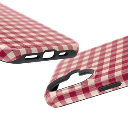 Vintage Red Gingham Check – MagSafe iPhone Case