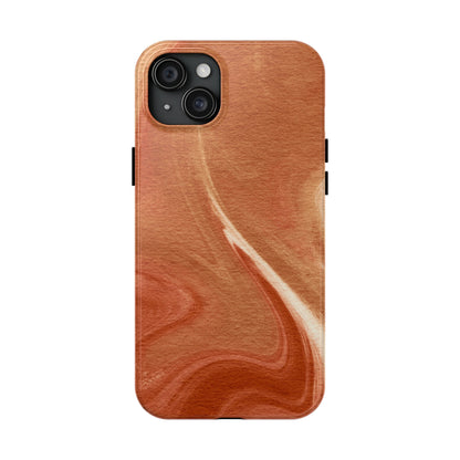 Earthy Terracotta Swirl MagSafe iPhone Case – Elegant Design with Magnetic Precision