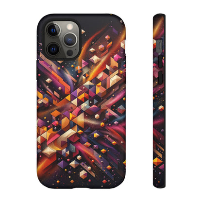 Vibrant Geometric Case | Futuristic Cosmic Art