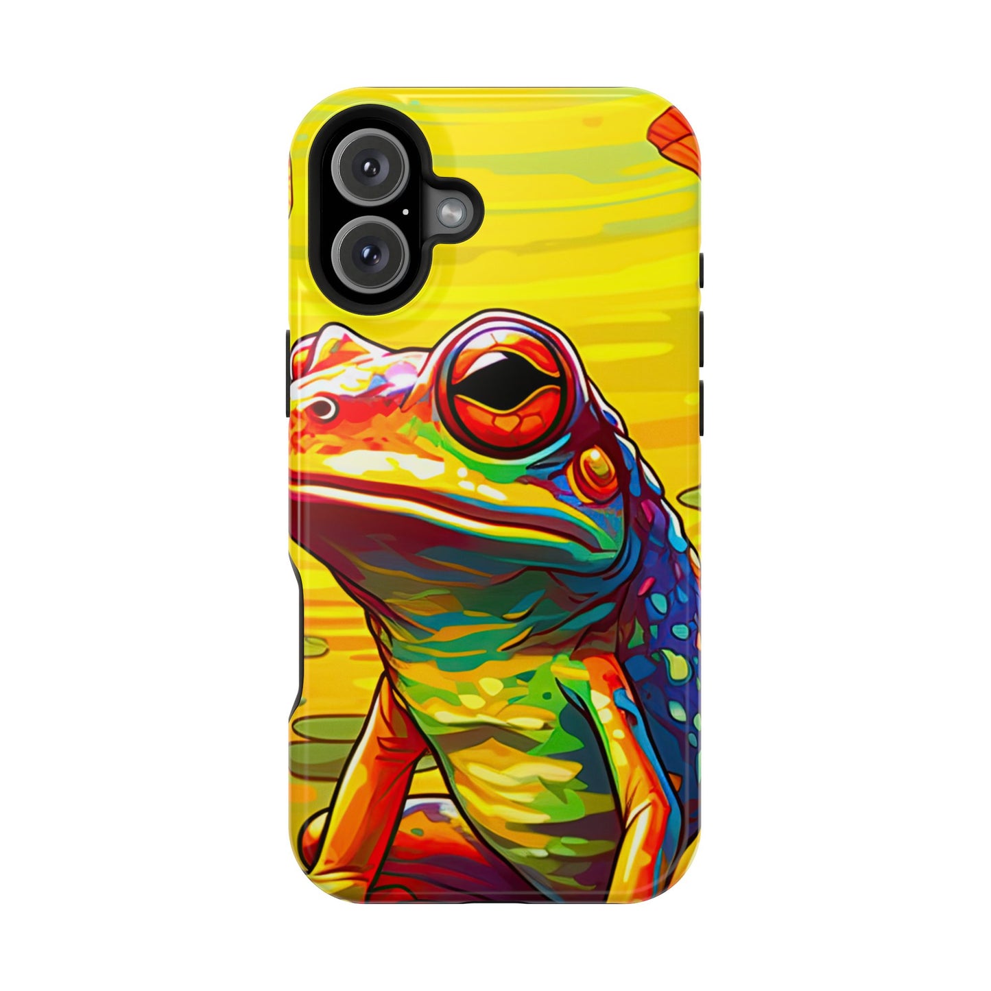 Vibrant Rainbow Frog Design – MagSafe iPhone Case