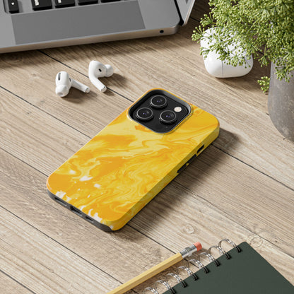 Luxe Yellow Marble iPhone Case – Stunning Golden Marble Texture