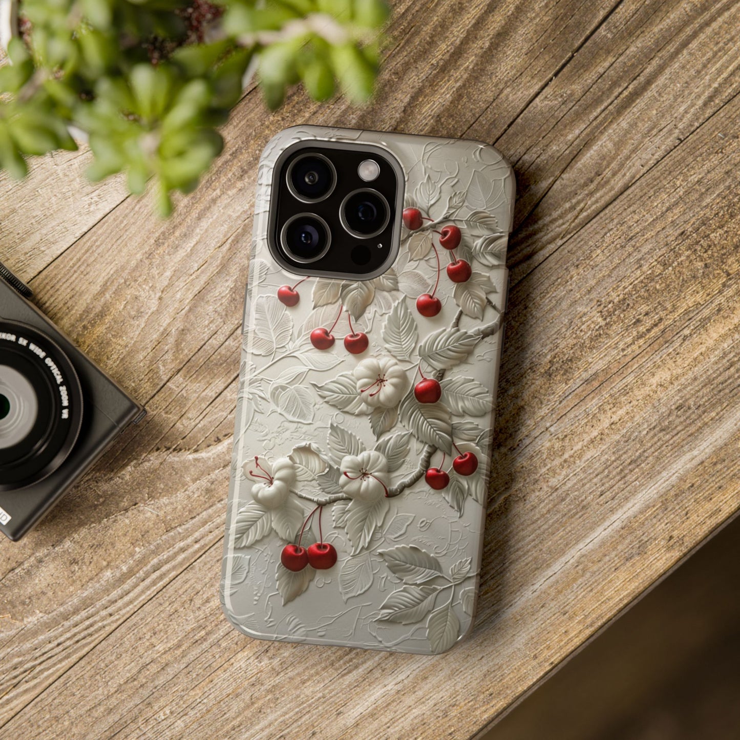 Unleash Your Inner Goddess With Our Athenian Elegance Cherry Marble Phone Case | A Blend of Classic Art and Modern Tech | Cute Cherries | Stone