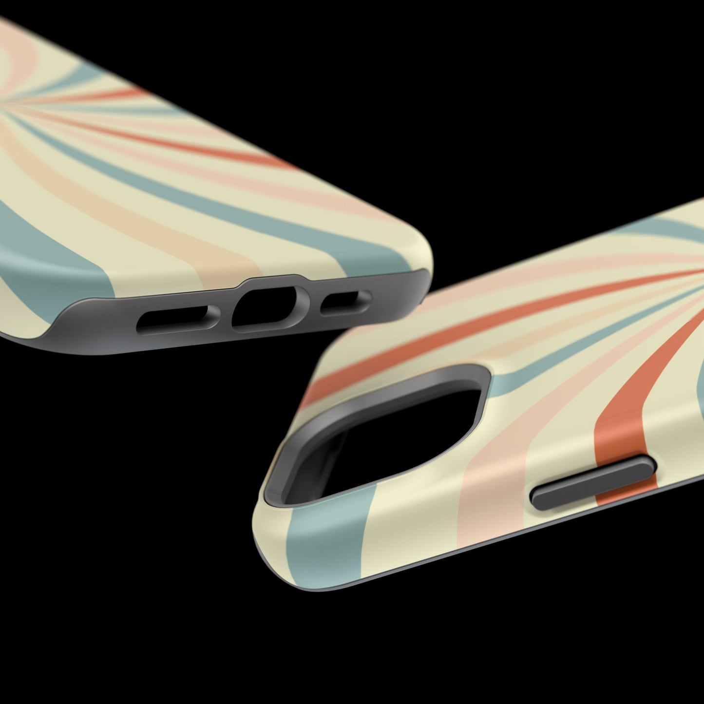 Retro Swirl MagSafe iPhone Case – Durable, Vintage-Inspired Design with Dual-Layer Protection