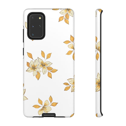 Delicate Yellow Blossom Samsung Galaxy Case – Minimalist Floral Design with Matte Finish