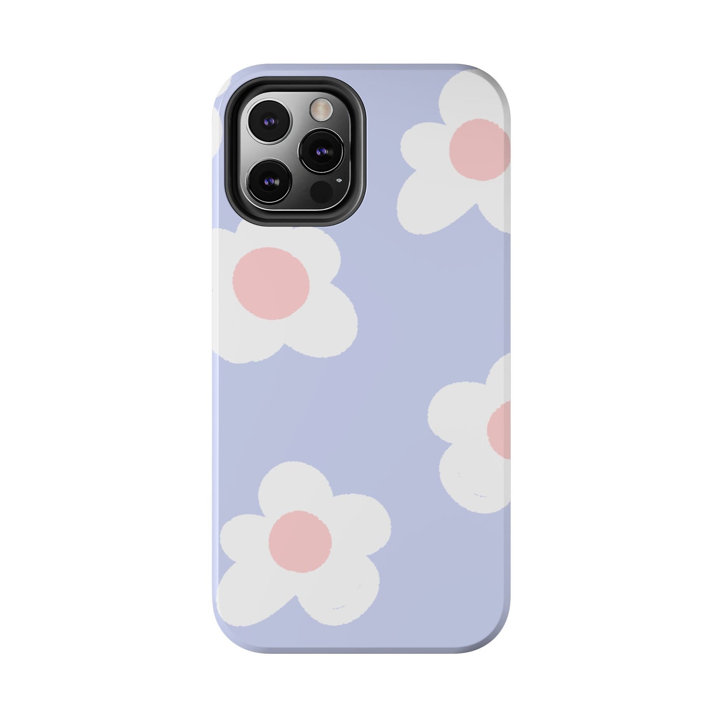 Retro Daisy Pastel Tough iPhone Case – Durable Design with Soft Matte Finish