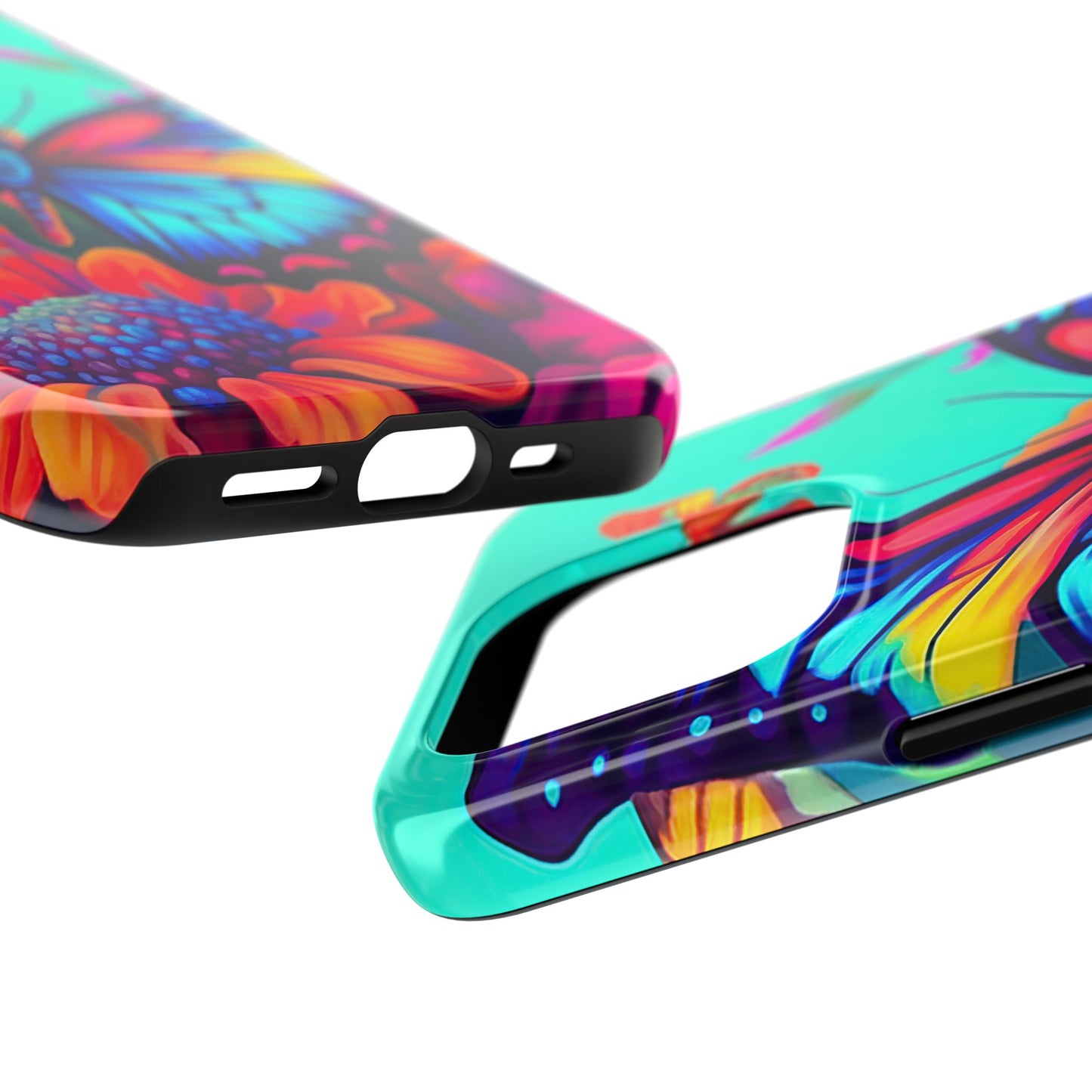 Vivid Butterfly & Floral Burst - iPhone Series Case