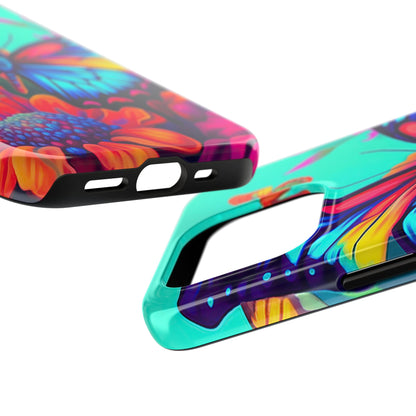 Vivid Butterfly & Floral Burst - iPhone Series Case