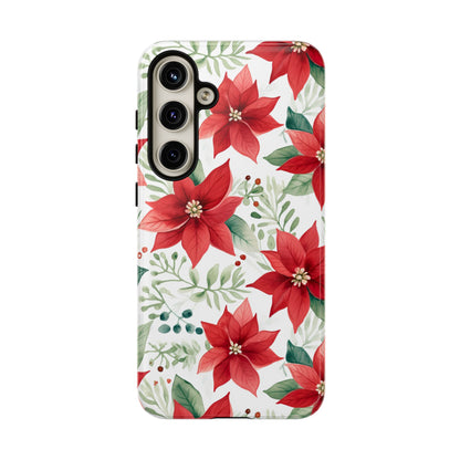 Festive Poinsettia Holiday Pattern – Samsung Galaxy Series Case