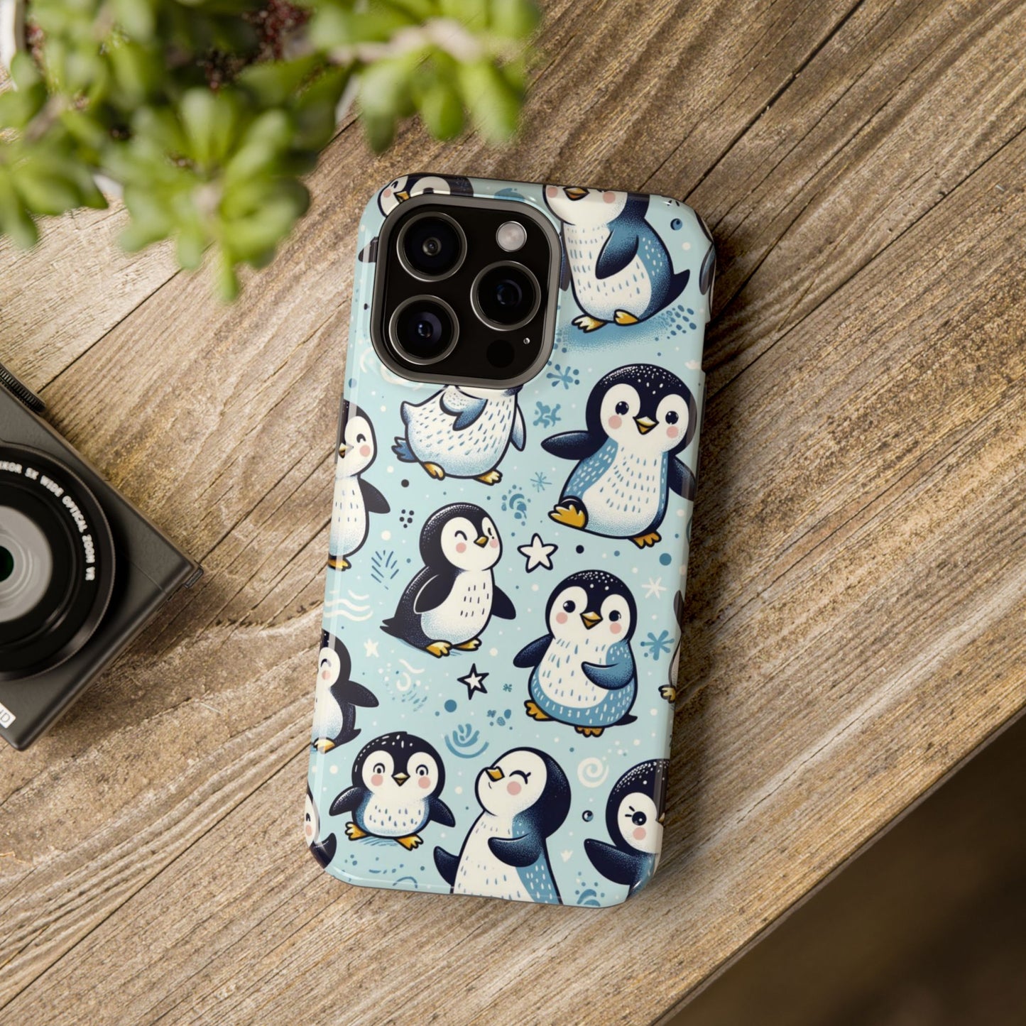 Cute Penguin Parade iPhone Case