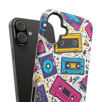 Retro Cassette Vibes Tough MagSafe iPhone Case – Bold 80s Tape Design, Shockproof Protection