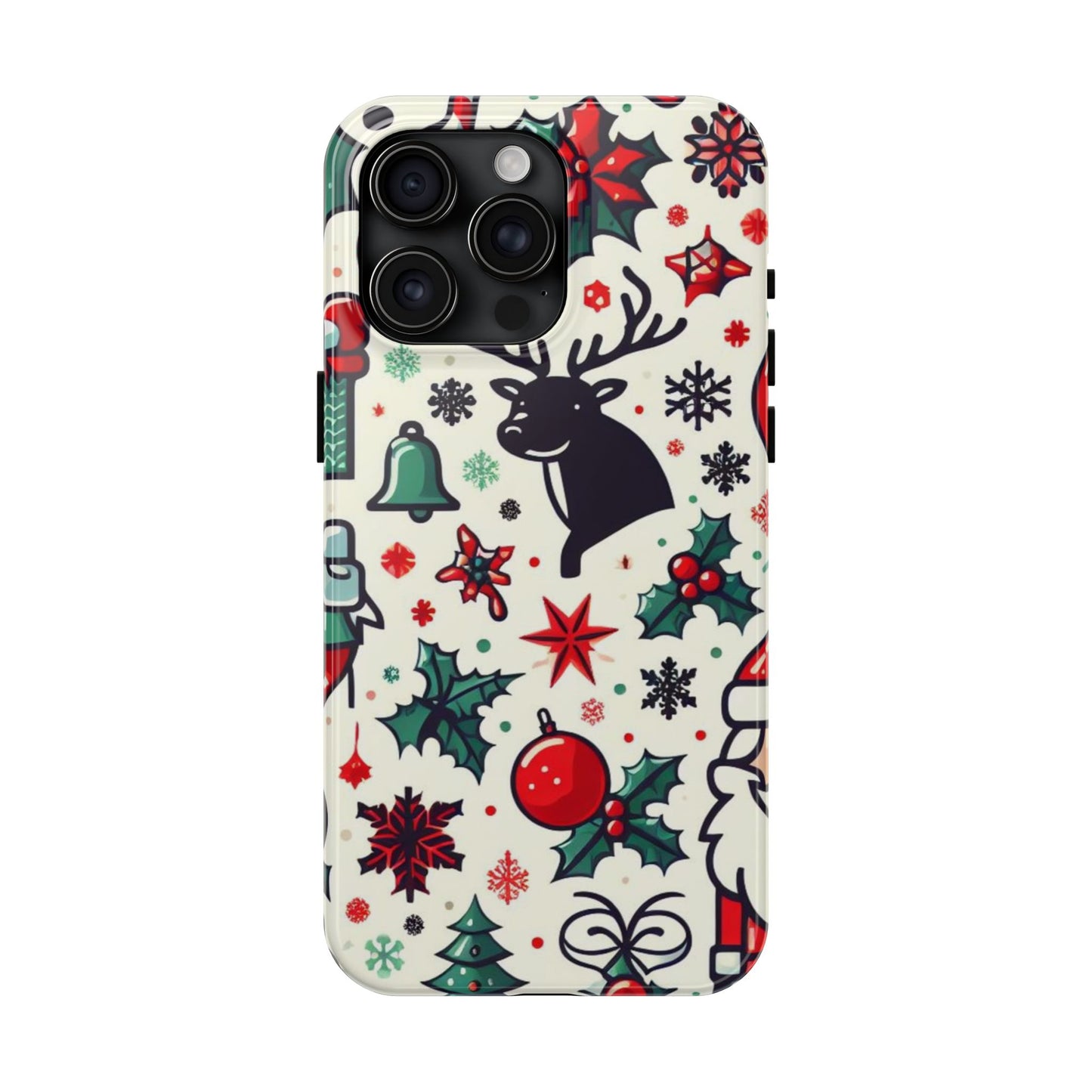 Cartoon Christmas Cheer – iPhone Case