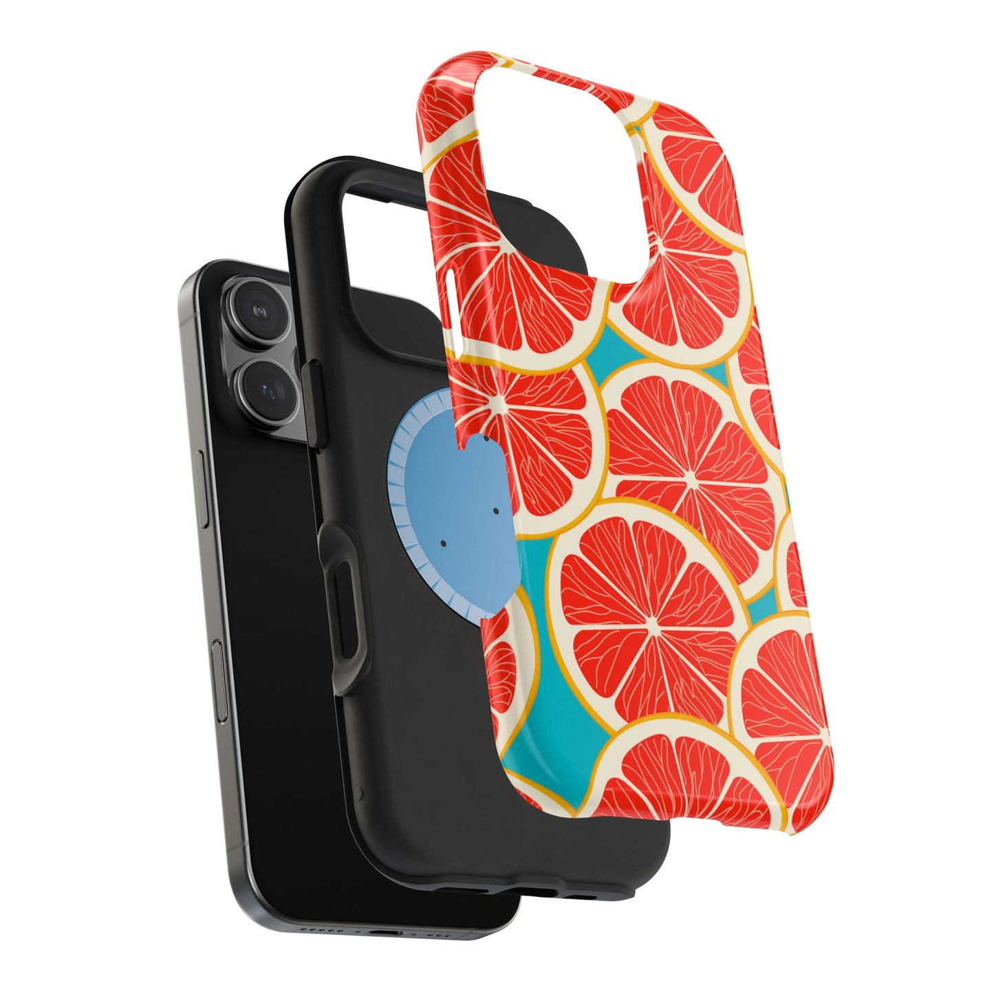 Ruby Grapefruit Pop Tough MagSafe iPhone Case – Vibrant Citrus Design, Shock-Resistant Protection