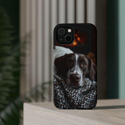 Majestic German Shorthaired Pointer MagSafe iPhone Case – Sunset Prairie Design