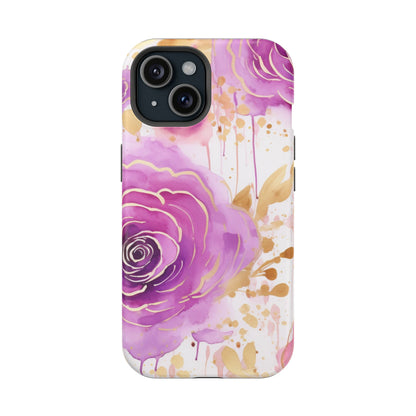 Radiant Purple & Gold Floral - MagSafe iPhone Series Case