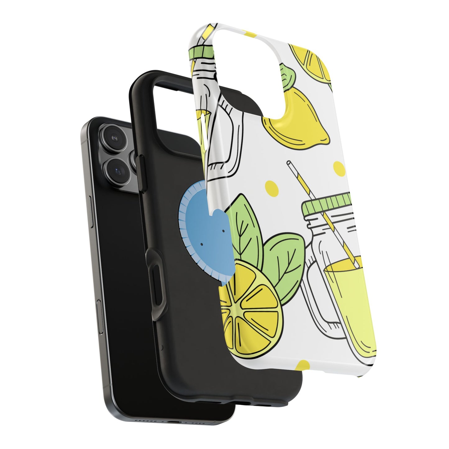 Lemonade Love Tough MagSafe iPhone Case – Fun Lemon Mason Jar Design, Dual-Layer Protection