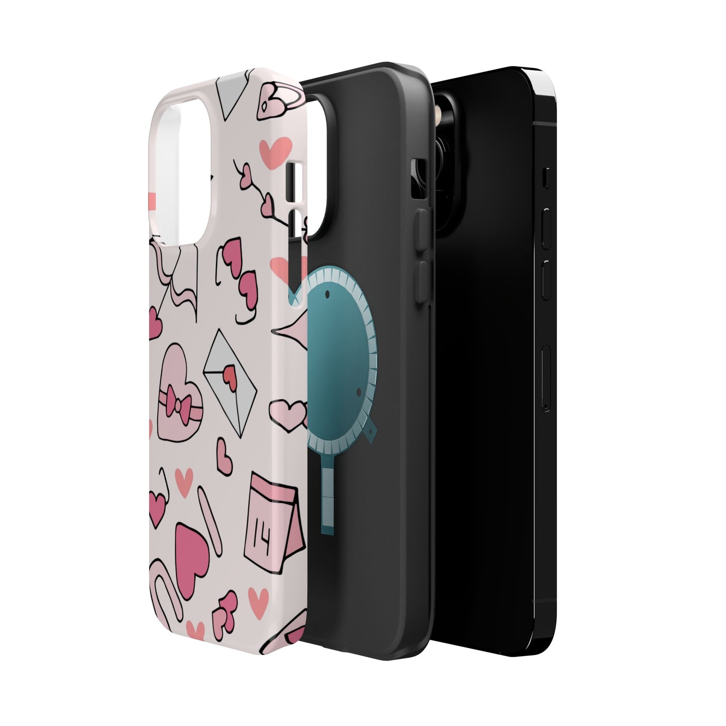 Valentine's Day Scribbles MagSafe iPhone Case