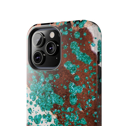 Teal Glitter Cowhide - iPhone Series Case