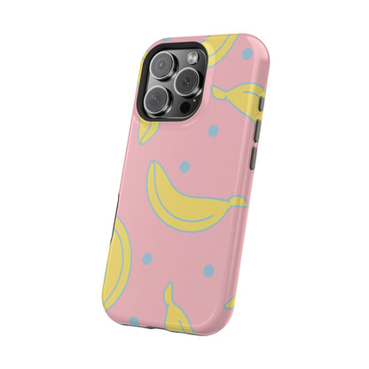 Pink Banana Pop MagSafe iPhone Case – Cute Pastel Design with Fun Retro Vibe