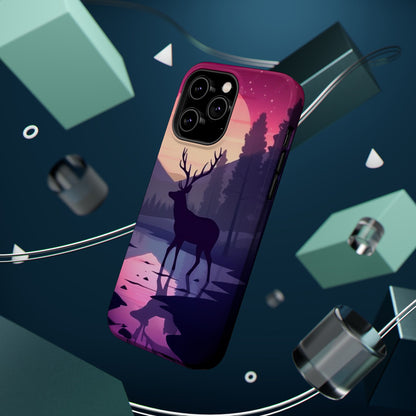 Twilight Elegance: Stag Reflection – MagSafe iPhone Case