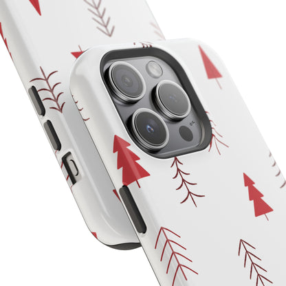 Scandi Red Pine Trees - MagSafe iPhone Series Case