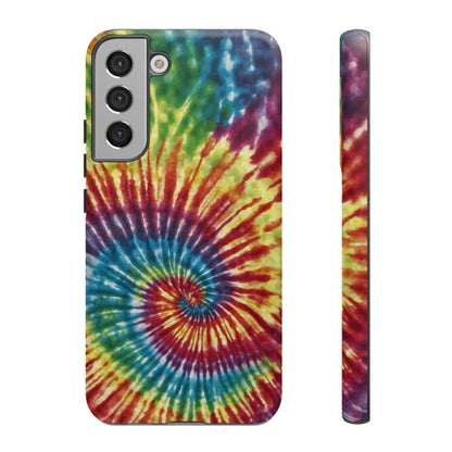 Colorful Retro Tie-Dye Samsung Galaxy Case – Spiral Rainbow Design