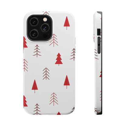 Scandi Red Pine Trees - MagSafe iPhone Series Case