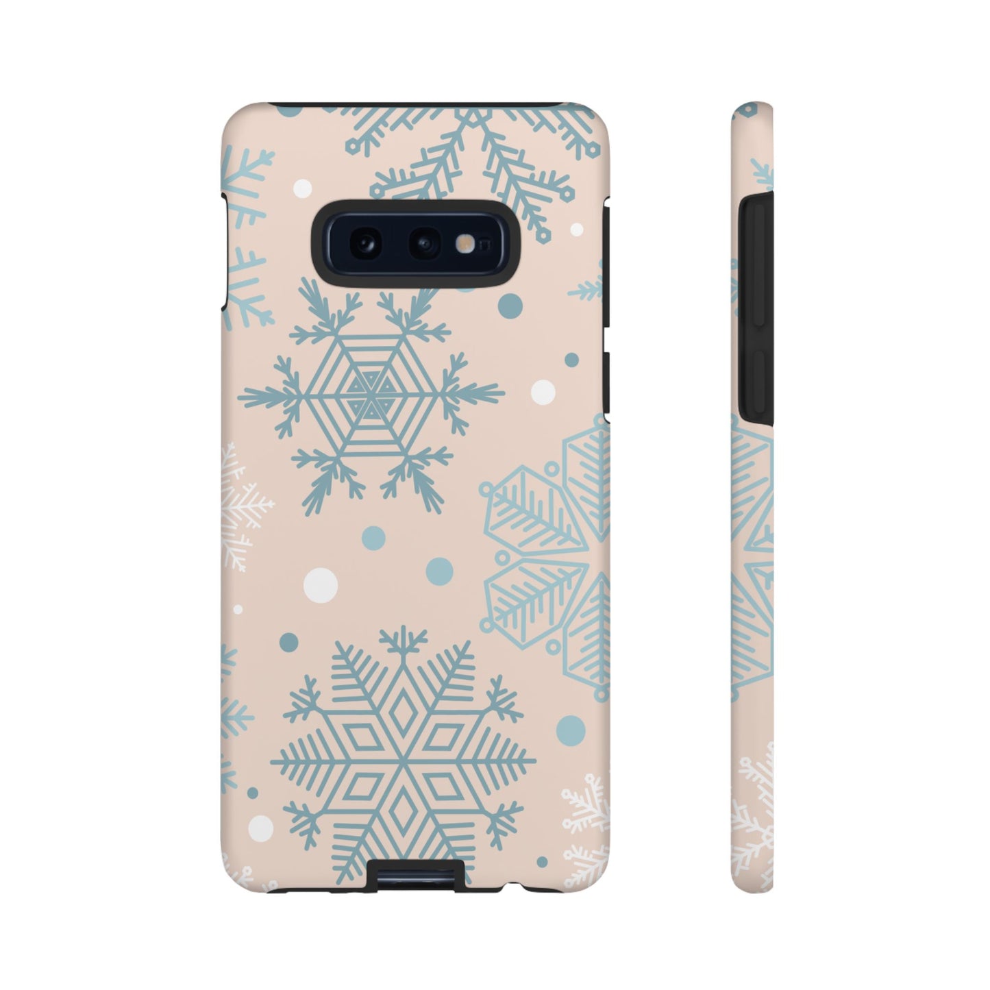 Winter Snowflakes Samsung Galaxy Case – Shockproof, Smooth Matte Finish, Dual-Layer Protection