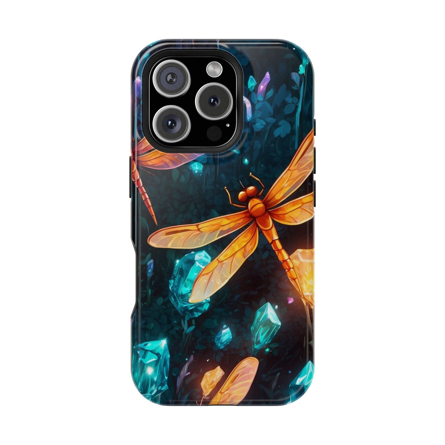 Mystical Dragonflies & Crystals – MagSafe iPhone Series Case