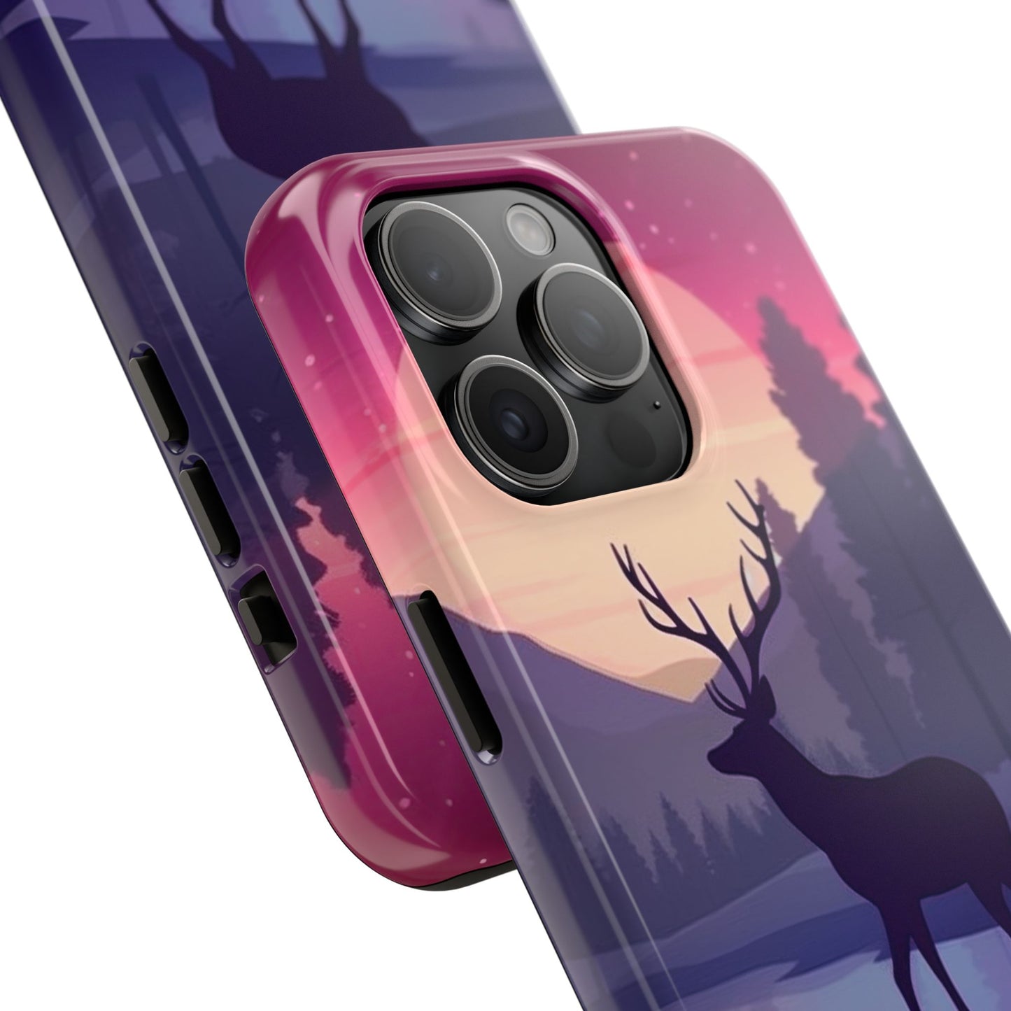 Twilight Elegance: Stag Reflection – iPhone Case