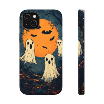 Haunted Ghosts & Full Moon MagSafe iPhone Case – Spooky Halloween Design