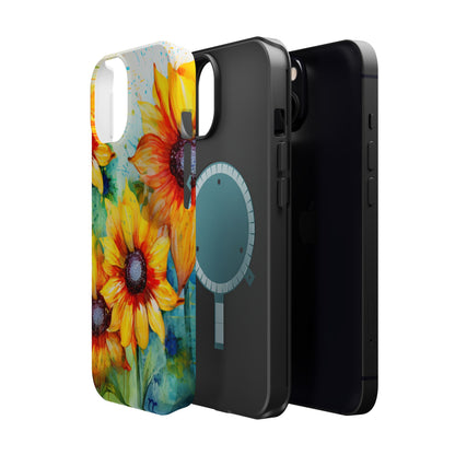 Watercolor Sunflower Splash - MagSafe iPhone Series Case