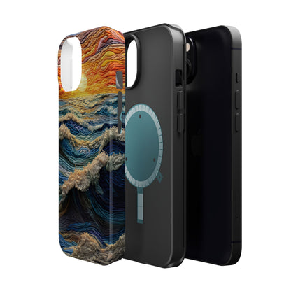 Ocean Sunset Tapestry Waves – MagSafe iPhone Series Case