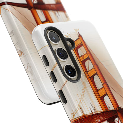 Golden Gate Bridge Samsung Galaxy Case - Architectural Sketch Design