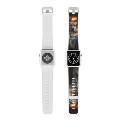 Cozy Labrador by the Fireplace Apple Watch Band