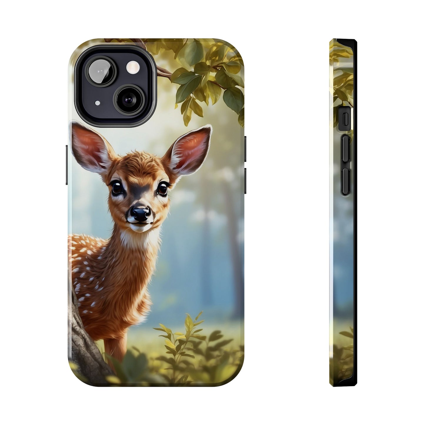 Whimsical Fawn in a Sunlit Forest iPhone Case