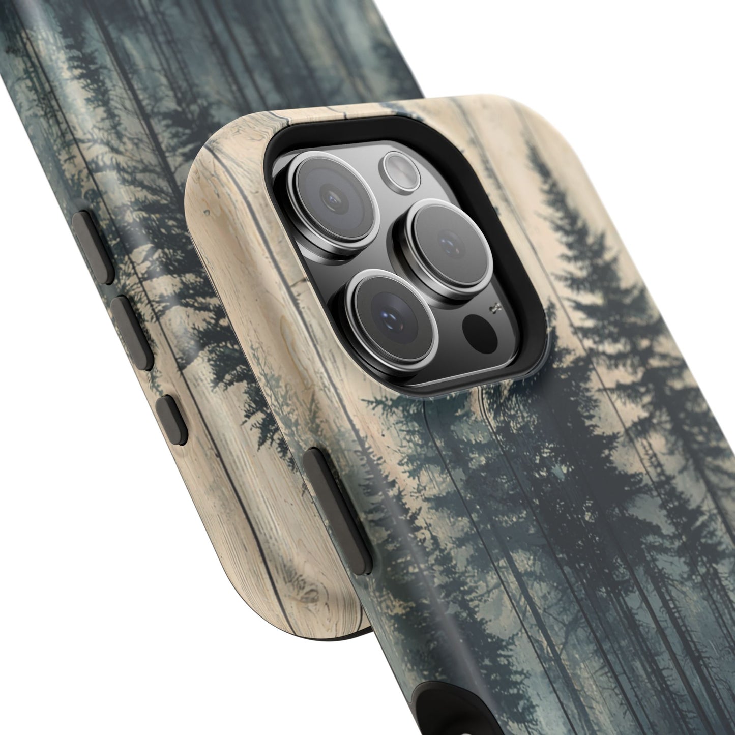 Misty Forest MagSafe iPhone Case - Rustic Nature-Inspired Protective Cover